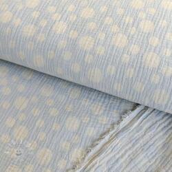  Dupla géz/muszlin JACQUARD Dots light blue