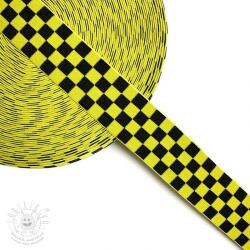 Sima gumi 4 cm Chequered jacquard yellow