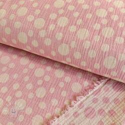  Dupla géz/muszlin JACQUARD Dots pink