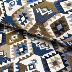  Dekorációs anyag jacquard Kilim cobalt havane