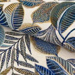  Dekorációs anyag jacquard Cacao allover bleu