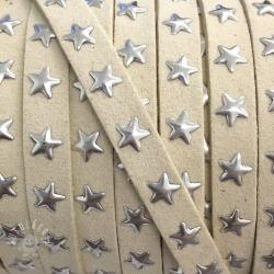  Bársony zsinór csillagokkal ecru