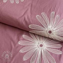  Pamutvászon EMBROIDERY Flowie mauve