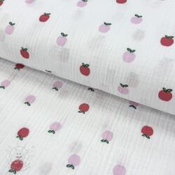  Dupla géz/muszlin Fruits apple white