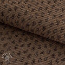  Kordbársony STRETCH Little flower taupe