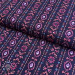 Pamutvászon Motif stripe navy digital print