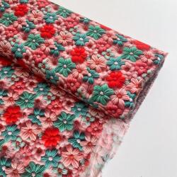 Viszkóz RAYON POPLIN Knitted design D digital print