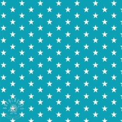  Pamutvászon Petit stars turqouise