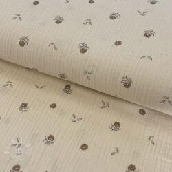  Dupla géz/muszlin Flowers SIMPLY NATURAL digital print ORGANIC