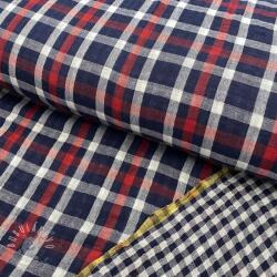  Dupla géz/muszlin Double sided Checks navy