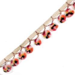  Pom-pom szalag AFRICA rose bordeaux
