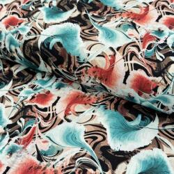  Viszkóz lenvászonnal Paint chaos design B digital print