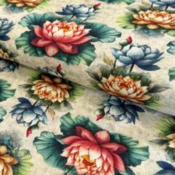  Viszkóz lenvászonnal Clover design D digital print