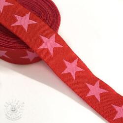  Szalag Stars red/pink
