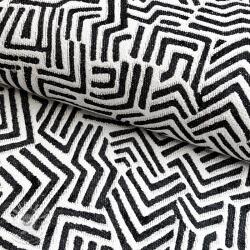  Dekorációs anyag jacquard Mesopotamie allover graphite