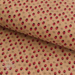  Kordbársony STRETCH Little strawberries sand