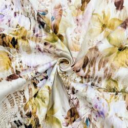  Pamutvászon SATIN Maui yellow digital print