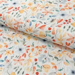  Lenvászon pamuttal Pretty florals deisgn D digital print