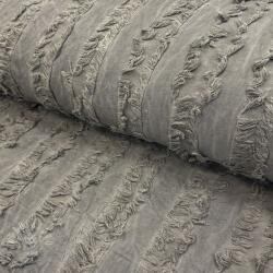  Pamutvászon lenvászonnal Vintage Fringe Stripe grey