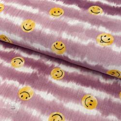  Dupla géz/muszlin Happy faces blush digital print