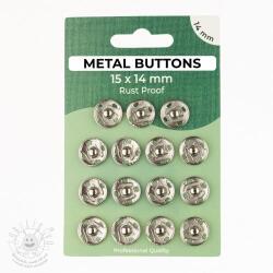  Patentozó szett METAL 14 mm silver