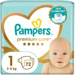 Pampers Бебешки пелени Pampers Premium Care - VP, Размер 1, 2-5 kg, 72 броя (1100024810) - baby