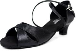 Botan női tánccipő BL-15 fekete 4 cm Cuban Méret: 38, 5