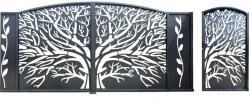 Metal-Dynamics Porti metalice tabla decupata model copac 450x200cm