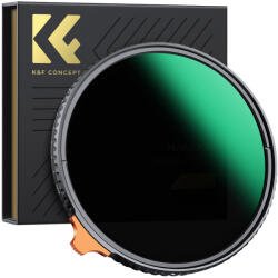 K&f Concept NANO-X Slim, HD, VARIO ND 2-400 változtatható szürkeszűrő, vízlepergető, karcálló, 67mm (KF-01-1463) - avplanet