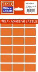 Tanex Etichete autoadezive color, 12 x 30 mm, 150 buc/set, TANEX - orange fluorescent (TX-OFC-116)