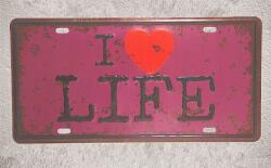  I love life fém kép