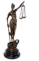  Justitia bronz szobor 23 cm