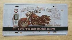  fém kép Route 66 motor