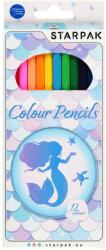 Starpak Creioane colorate, Starpak, Mermaid, 12 buc