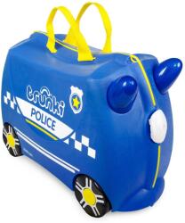 Trunki Valiza pentru copii Ride-On Masina de Politie Percy Trunki, Albastru, 46 cm Valiza
