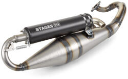 Stage6 Kipufogó Stage6 Pro Replica MK2 Fekete Peugeot vízszintes / Morini Stage6 Kipufogó és alkatrészei Kipufogó Robogó kipufogó (tuning)