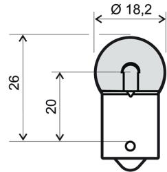 RMS BA15S 12V 10W narancssárga izzó RMS Elektronika Lámpa, fényszóró, index Izzó Izzó 12V