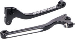 Doppler Fékkar és kuplungkar szett Doppler CNC fekete Derbi Senda, Gilera RCR, SMT -2010, fékkarokhoz Doppler Futómű és fék alkatrész Fékkar