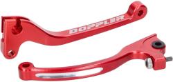 Doppler Fékkar és kuplungkar szett Doppler CNC piros Rieju, Derbi, Sherco (AJP fékkel) fékkarokhoz Doppler Futómű és fék alkatrész Fékkar