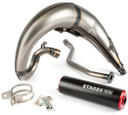 Stage6 Kipufogó Stage6 Streetrace magas rögzítésű CNC piros / fekete Yamaha DT50 Stage6 Kipufogó és alkatrészei Kipufogó Robogó kipufogó (tuning)