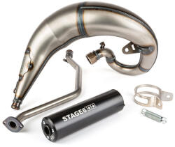 Stage6 Kipufogó Stage6 Streetrace high mount CNC fekete Rieju MRT Stage6 Kipufogó és alkatrészei Kipufogó Robogó kipufogó (tuning)