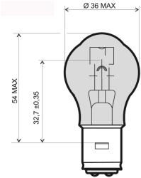 RMS BA20D 12V 35/35W izzó RMS Elektronika Lámpa, fényszóró, index Izzó Izzó 12V