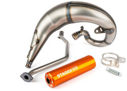 Stage6 Kipufogó Stage6 Streetrace magasra szerelhető CNC narancs Rieju MRT Stage6 Kipufogó és alkatrészei Kipufogó Robogó kipufogó (tuning)
