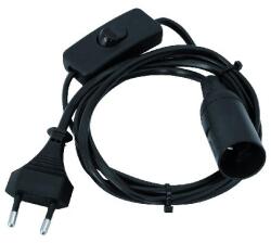  Elektromos foglalat (E14) ízzóhoz, kapcsolóval és dugvillával himalájai sólámpákhoz