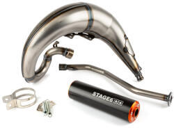Stage6 Kipufogó Stage6 Streetrace magasra szerelhető (bal oldali) CNC narancs / fekete Beta RR Stage6 Kipufogó és alkatrészei Kipufogó Robogó kipufogó (tuning)