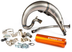 Stage6 Kipufogó Stage6 Streetrace high mount CNC narancs Derbi Senda Stage6 Kipufogó és alkatrészei Kipufogó Robogó kipufogó (tuning)