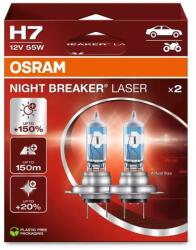 OSRAM H7 Night Breaker Laser izzók 12V 55W PX26d - párban OSRAM Elektronika Lámpa, fényszóró, index Izzó