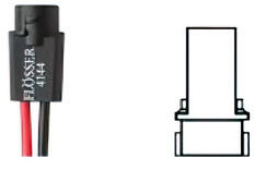 Flösser Izzó foglalat Flösser 12V W2x4.6D - kábellel Flösser Elektronika Lámpa, fényszóró, index Izzó
