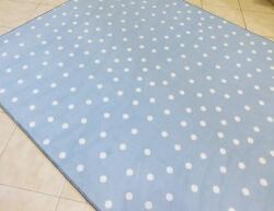 Látvány Textil Kék pöttyös nyírt kész szőnyeg 200x290cm