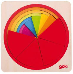 Goki Körpuzzle, Törtek - Fa kirakó játék